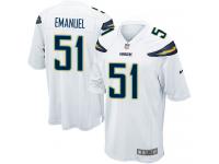 Nike Kyle Emanuel Game White Road Youth Jersey - NFL Los Angeles Chargers #51