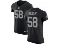 Nike Kyle Wilber Elite Black Home Men's Jersey - NFL Oakland Raiders #58 Vapor Untouchable