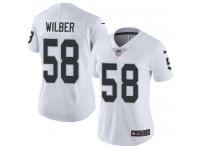 Nike Kyle Wilber Elite White Road Women's Jersey - NFL Oakland Raiders #58 Vapor Untouchable