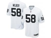 Nike Kyle Wilber Game White Road Men's Jersey - NFL Oakland Raiders #58