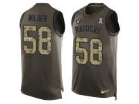 Nike Kyle Wilber Green Men's Jersey - NFL Oakland Raiders #58 Salute to Service Tank Top