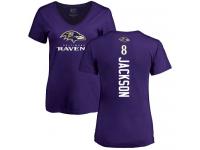 Nike Lamar Jackson Purple Backer Women's - NFL Baltimore Ravens #8 T-Shirt