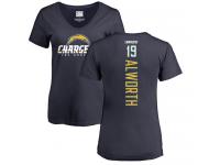 Nike Lance Alworth Navy Blue Backer Women's - NFL Los Angeles Chargers #19 T-Shirt