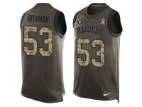 Nike Limited NaVorro Bowman Green Men's Jersey - Oakland Raiders #53 NFL Salute to Service Tank Top