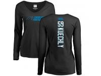 Nike Luke Kuechly Black Backer Slim Fit Women's - NFL Carolina Panthers #59 Long Sleeve T-Shirt