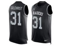 Nike Marcus Gilchrist Black Men's Jersey - NFL Oakland Raiders #31 Player Name & Number Tank Top