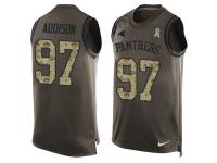 Nike Mario Addison Green Men's Jer44sey - NFL Carolina Panthers #97 Salute to Service Tank Top