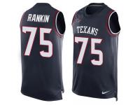 Nike Martinas Rankin Navy Blue Men's Jersey - NFL Houston Texans #75 Player Name & Number Tank Top