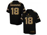 Nike Men Denver Broncos #18 Peyton Manning Pro Line Black Super Bowl 50 Fashion Jersey