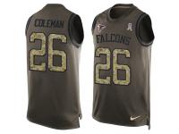 Nike Men NFL Atlanta Falcons #26 Tevin Coleman Olive Salute To Service Tank Top