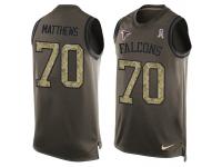 Nike Men NFL Atlanta Falcons #70 Jake Matthews Olive Salute To Service Tank Top