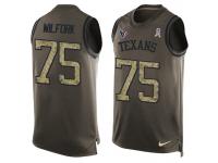 Nike Men NFL Houston Texans #75 Vince Wilfork Olive Salute To Service Tank Top