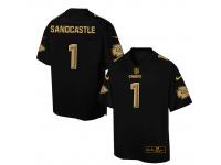 Nike Men NFL Kansas City Chiefs #1 Leon Sandcastle Black Game Jersey