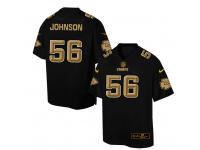 Nike Men NFL Kansas City Chiefs #56 Derrick Johnson Black Game Jersey