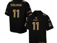 Nike Men NFL New England Patriots #11 Julian Edelman Black Game Jersey