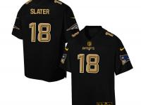 Nike Men NFL New England Patriots #18 Matt Slater Black Game Jersey