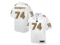 Nike Men NFL New York Giants #74 Geoff Schwartz White Game Jersey