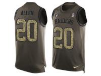 Nike Men NFL Oakland Raiders #20 Nate Allen Olive Salute To Service Tank Top