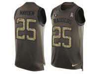 Nike Men NFL Oakland Raiders #25 D.J. Hayden Olive Salute To Service Tank Top