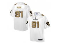 Nike Men NFL Oakland Raiders #91 Justin Tuck White Game Jersey