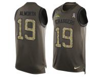 Nike Men NFL San Diego Chargers #19 Lance Alworth Olive Salute To Service Tank Top