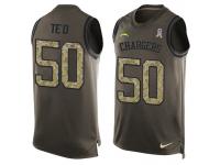 Nike Men NFL San Diego Chargers #50 Manti Te'o Olive Salute To Service Tank Top