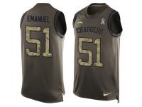 Nike Men NFL San Diego Chargers #51 Kyle Emanuel Olive Salute To Service Tank Top