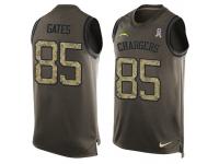 Nike Men NFL San Diego Chargers #85 Antonio Gates Olive Salute To Service Tank Top