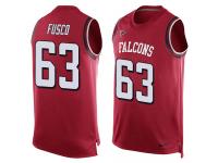 Nike Men's Brandon Fusco Red Jersey NFL #63 Atlanta Falcons Player Name & Number Tank Top