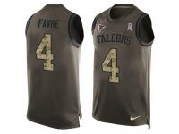 Nike Men's Brett Favre Green Jersey NFL #4 Atlanta Falcons Salute to Service Tank Top