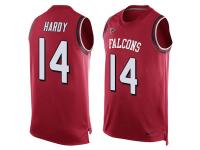 Nike Men's Justin Hardy Red Jersey NFL #14 Atlanta Falcons Player Name & Number Tank Top