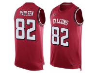 Nike Men's Logan Paulsen Red Jersey NFL #82 Atlanta Falcons Player Name & Number Tank Top