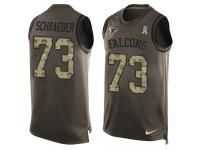 Nike Men's Ryan Schraeder Green Jersey NFL #73 Atlanta Falcons Salute to Service Tank Top