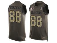 Nike Men's Tony Gonzalez Green Jersey NFL #88 Atlanta Falcons Salute to Service Tank Top