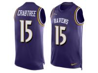 Nike Michael Crabtree Purple Men's Jersey - NFL Baltimore Ravens #15 Player Name & Number Tank Top