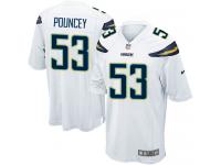 Nike Mike Pouncey Game White Road Youth Jersey - NFL Los Angeles Chargers #53