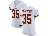 Nike Montae Nicholson Elite White Road Men's Jersey - NFL Washington Redskins #35 Vapor Untouchable