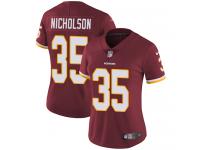 Nike Montae Nicholson Limited Burgundy Red Home Women's Jersey - NFL Washington Redskins #35 Vapor Untouchable