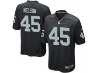 Nike Nick Nelson Game Black Home Youth Jersey - NFL Oakland Raiders #45