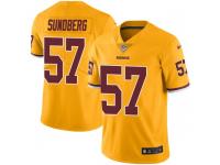 Nike Nick Sundberg Washington Redskins Youth Limited Gold Color Rush Jersey