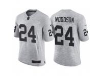 Nike Oakland Raiders #24 Charles Woodson 2016 Gridiron Gray II Men's NFL Limited Jersey