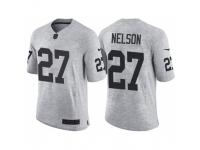 Nike Oakland Raiders #27 Reggie Nelson 2016 Gridiron Gray II Men's NFL Limited Jersey