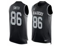 Nike Oakland Raiders #86 Lee Smith Black Team Color Men's Stitched NFL Tank Top