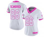 Nike Orlando Scandrick Limited White Pink Women's Jersey - NFL Washington Redskins #26 Rush Fashion