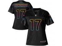 Nike Panthers #17 Devin Funchess Black Women NFL Fashion Game Jersey