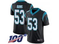 Nike Panthers #53 Brian Burns Black Team Color Men's Stitched NFL 100th Season Vapor Limited Jersey