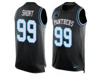 Nike Panthers #99 Kawann Short Black Team Color Men Stitched NFL Tank Top