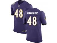 Nike Patrick Onwuasor Elite Purple Home Men's Jersey - NFL Baltimore Ravens #48