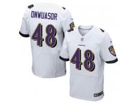 Nike Patrick Onwuasor Elite White Road Men's Jersey - NFL Baltimore Ravens #48