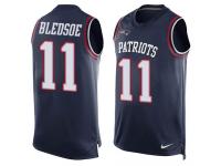 Nike Patriots #11 Drew Bledsoe Navy Blue Team Color Men Stitched NFL Tank Top